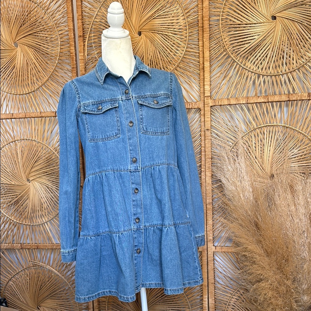 Free people Nicole denim shift dress